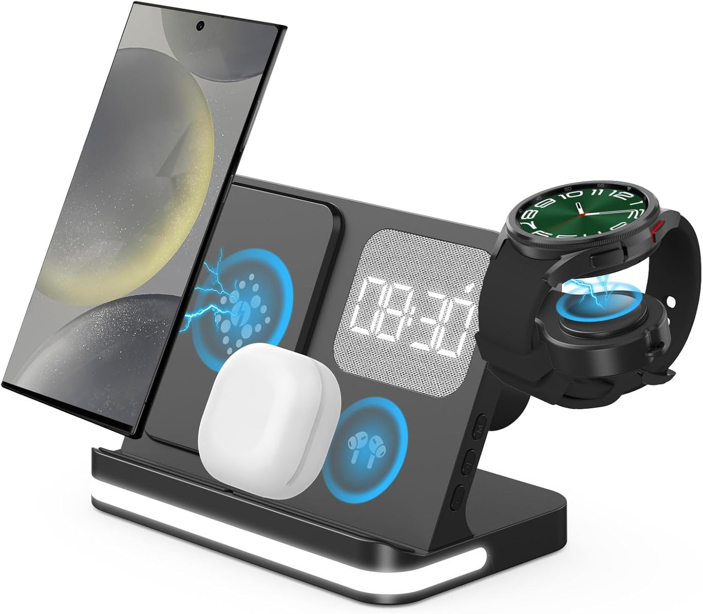 4-in-1 Wireless Charger: Charge Multiple Devices Easily!