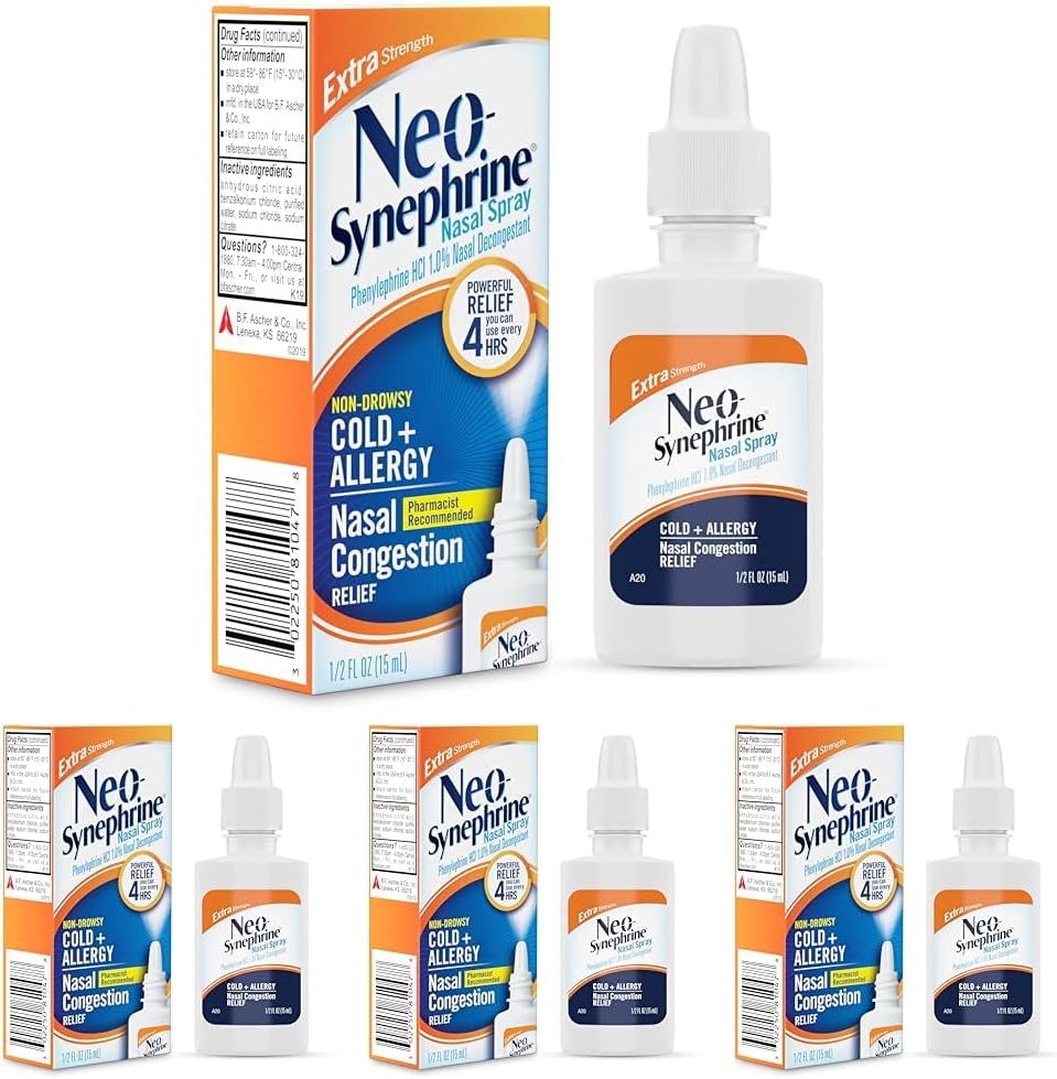 NEO-SYNEPHRINE Nasal Spray for Cold Sinus Relief Extra Strength