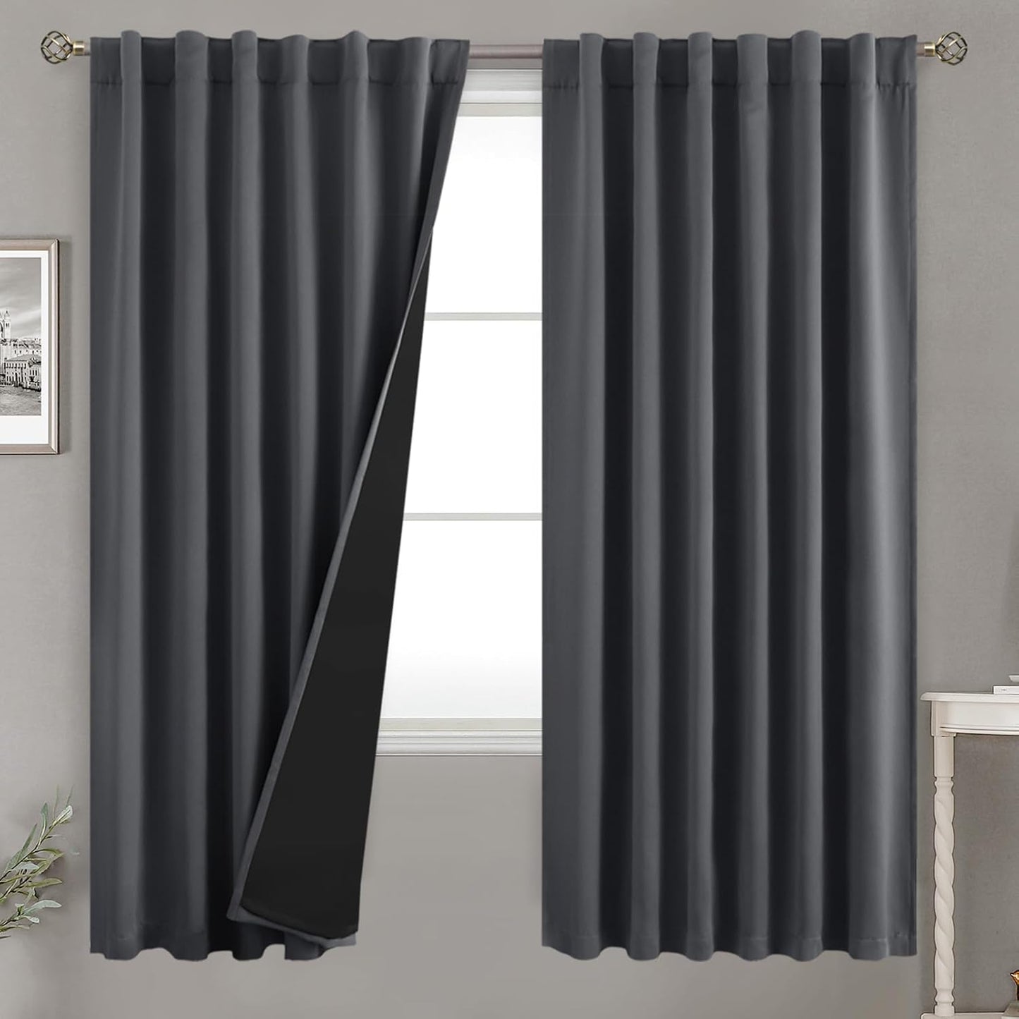 BGment 100% Room Darkening Thermal Insulated Blackout Curtains