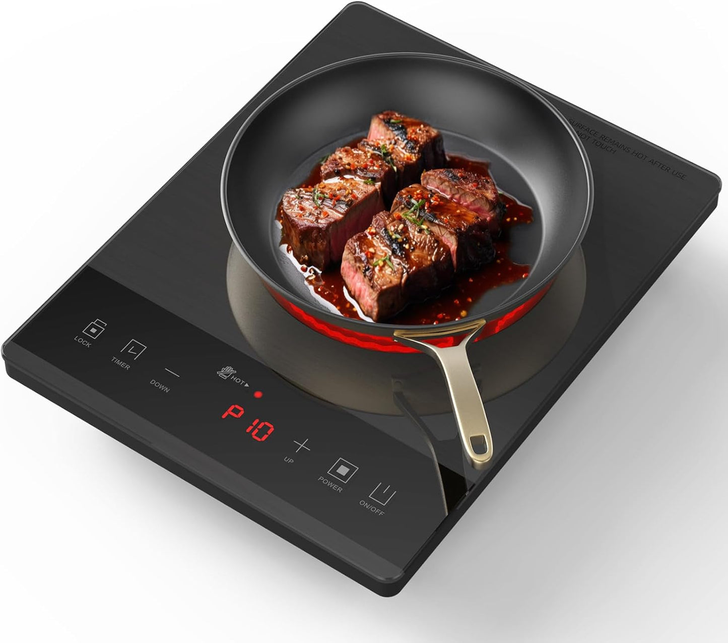 Electric Hot Plate for Cooking - Ultra-thin Portable Ceramic Cooktop