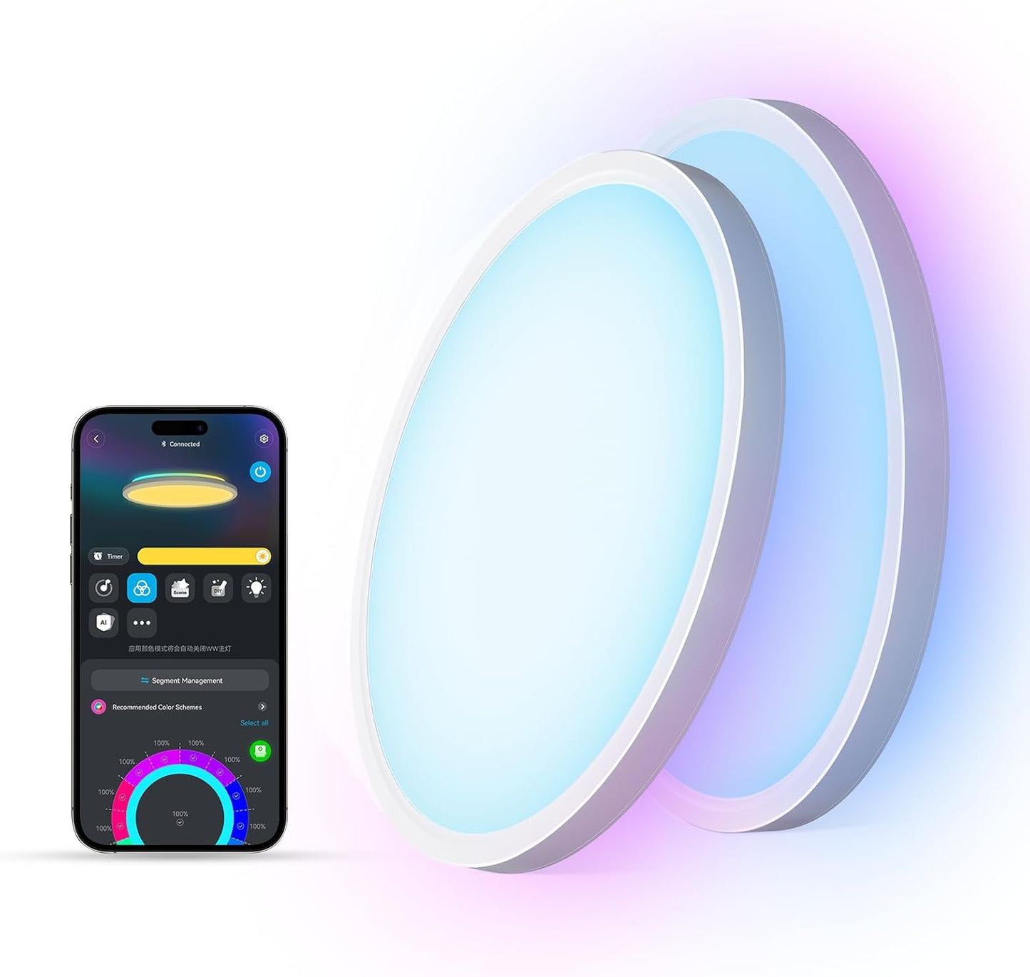Govee Smart Ceiling Light Fixture with RGBIC and Adjustable Brightness