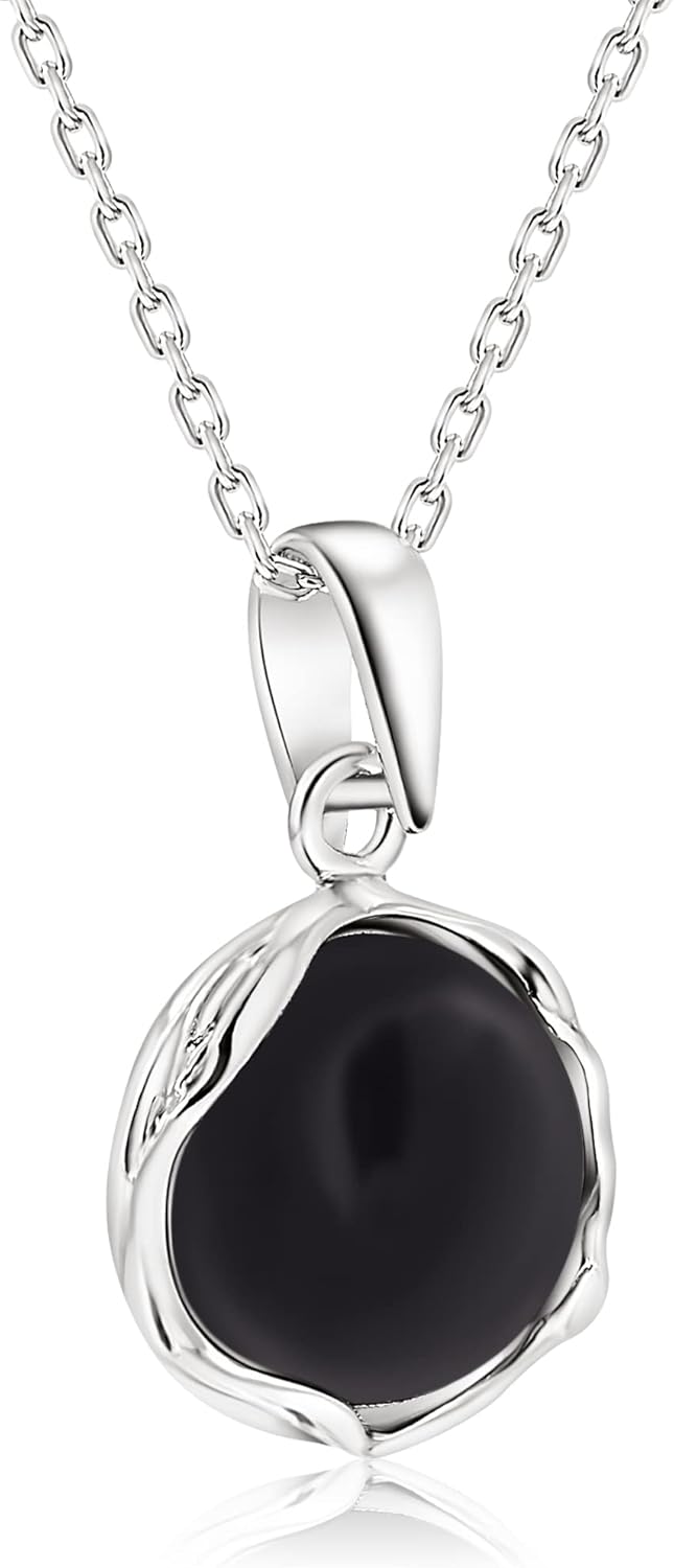 Gemstone Necklaces for Women Silver by ADITA GOLD 12mm