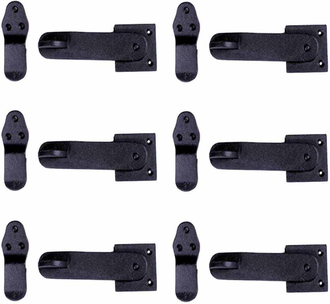 Black Wrought Iron Gate Flip Latch for Barn Doors and Cabinets