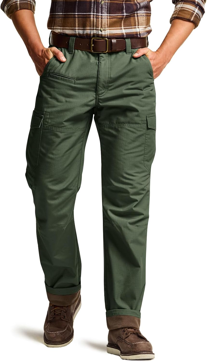CQR Men's Winter Tactical Cargo Pants for Outdoor Activities