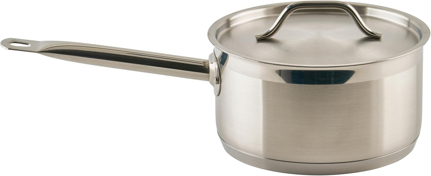 Winco Heavy-Duty Stainless Steel Sauce Pan for Cooking