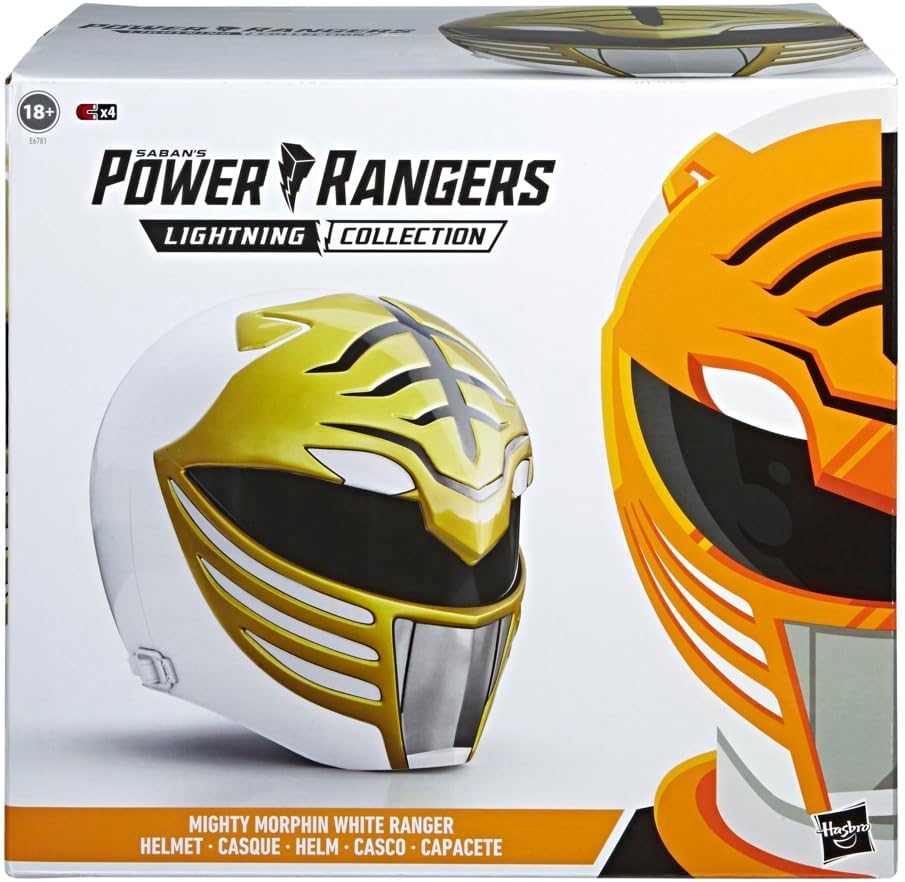 Premium White Ranger Helmet for Display & Cosplay