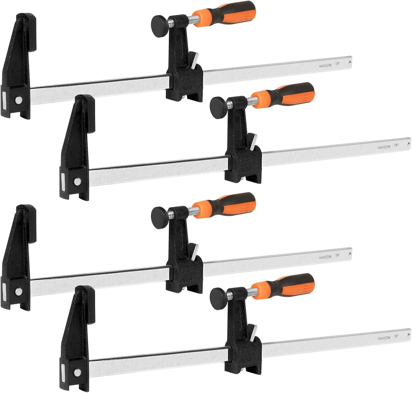 18 inch Bar Clamps 4-Pack for Heavy Duty Woodworking Projects