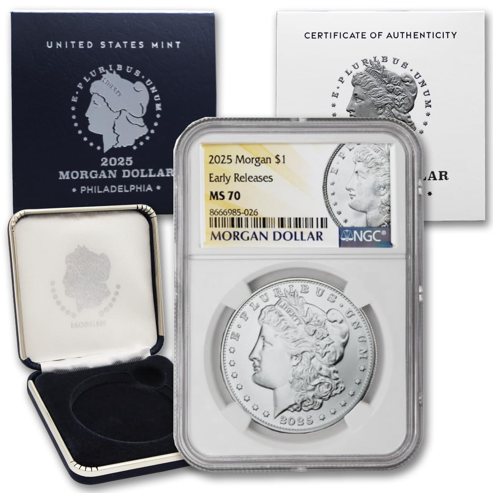 2025 American Silver Morgan Dollar Coin MS-70 with Packaging