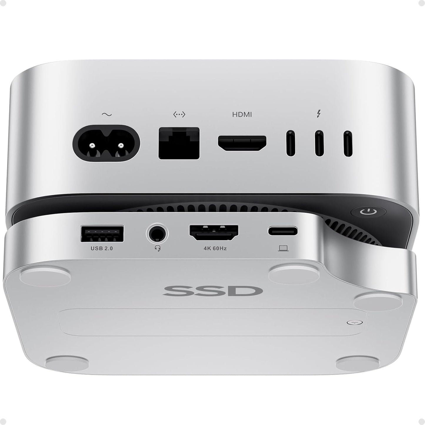 Mac Mini M4 Dock with 4TB SSD Enclosure for 2024 Models
