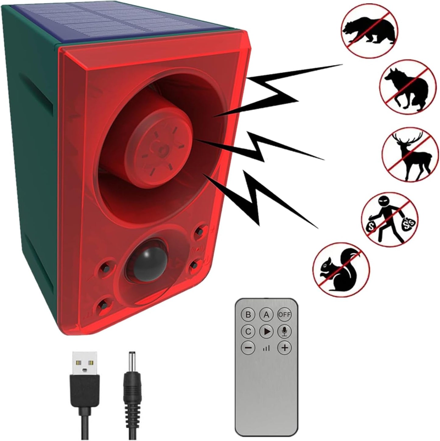 130db Solar Alarm Siren - Deter Intruders!
