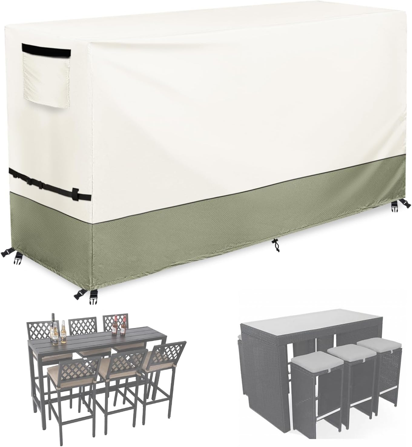 7 Piece Waterproof Outdoor Bar Height Dining Set Cover Review
