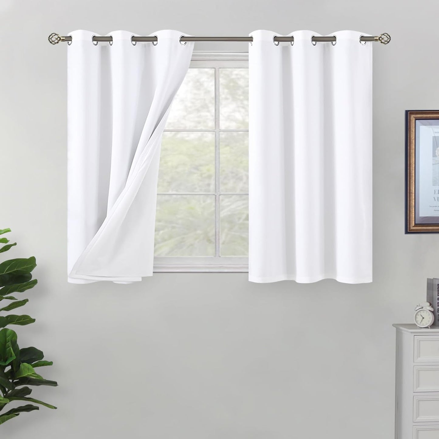 BGment Short Blackout Curtains - 100% Room Darkening Panels