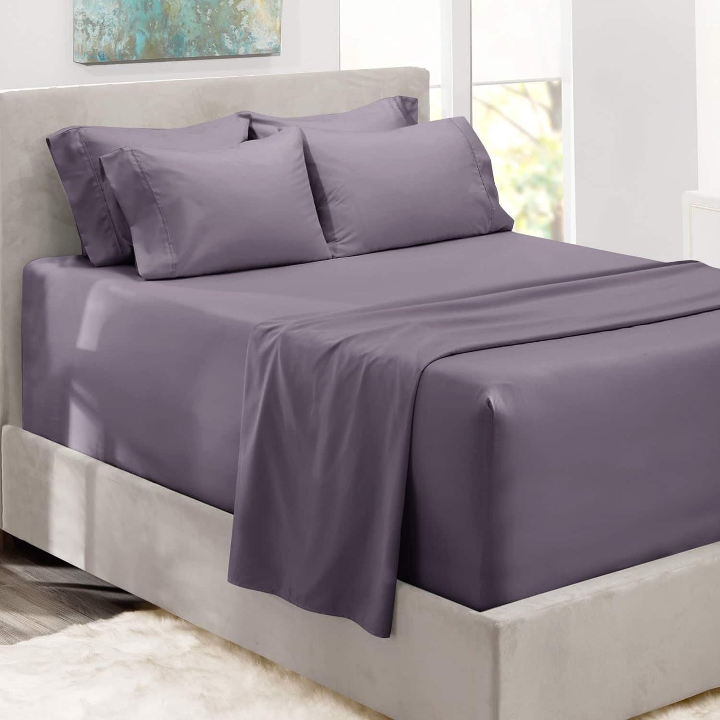 Luxury Soft King Bed Sheets Set with Extra Deep Pockets