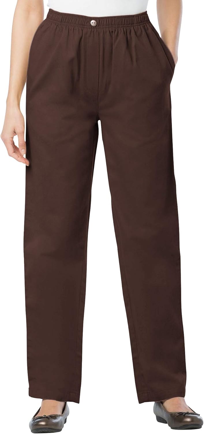 Plus Size 7-Day Straight-Leg Elastic-Waist Denim Jeans Review