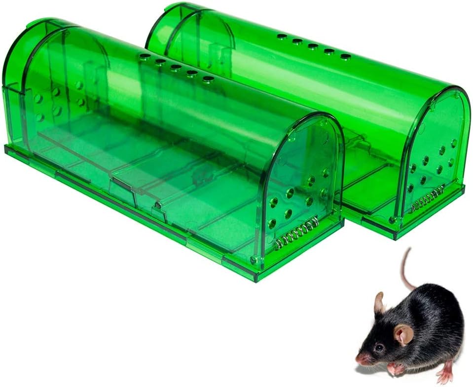 AKCHY Humane Mouse Traps - Safe, Effective, 2 Pack
