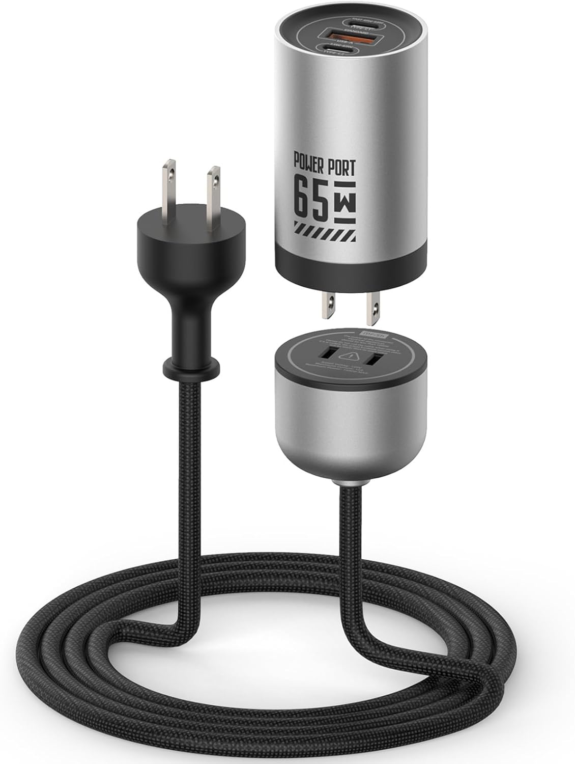 MFish 65W GaN Fast Wall Charger with 2 USB-C & 1 USB-A Ports