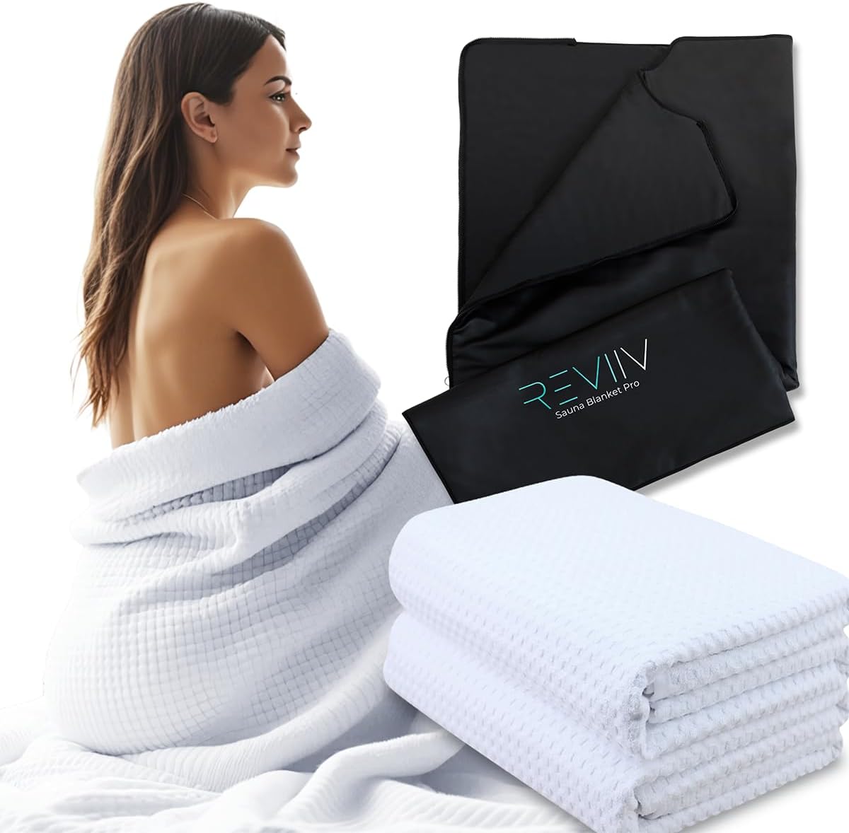 Sauna Blanket Insert Towel - Soft Cotton Waffle for Comfort