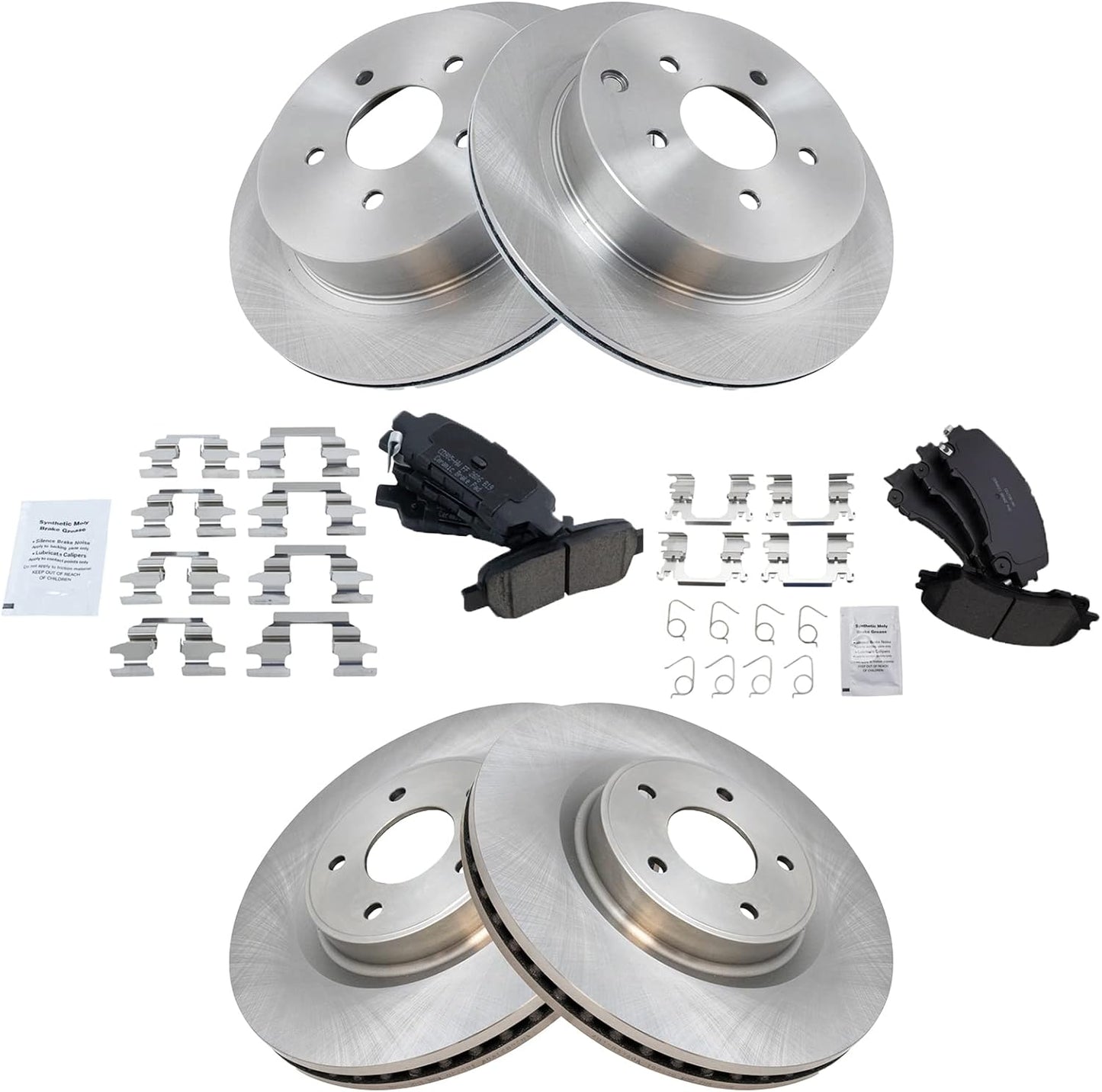 TRQ Brake Pad & Rotor Kit for 2014-2020 INFINITI Q50 & Q60