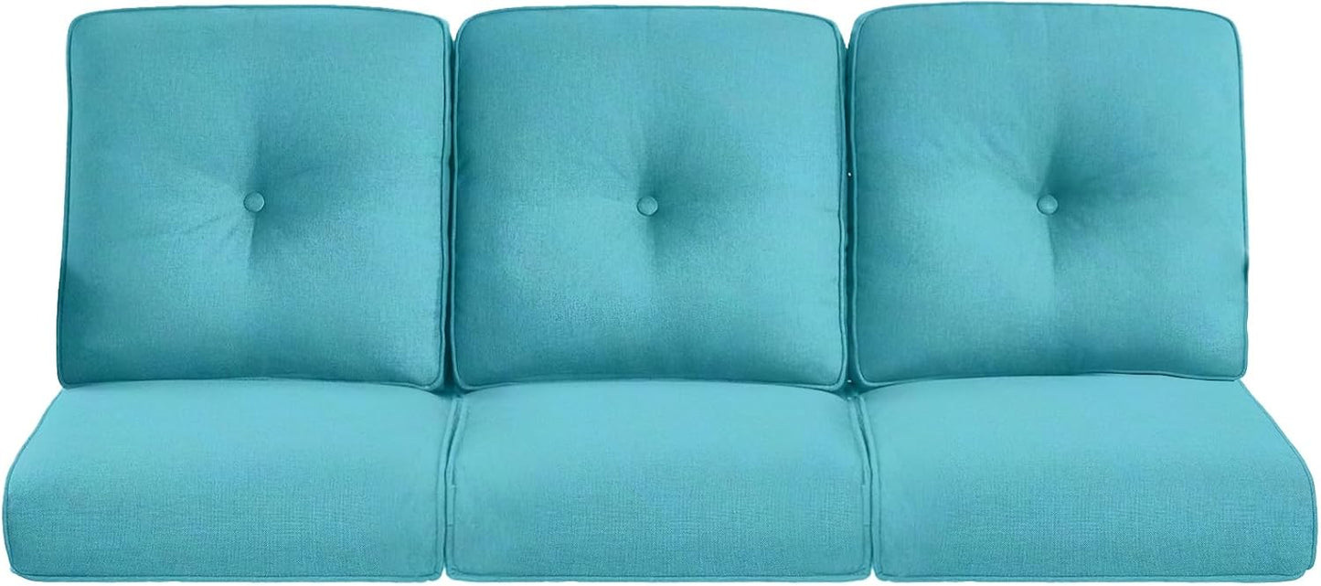 Pop Outdoor Cushions for Patio Couch Chairs Set of 3 - Turquoise