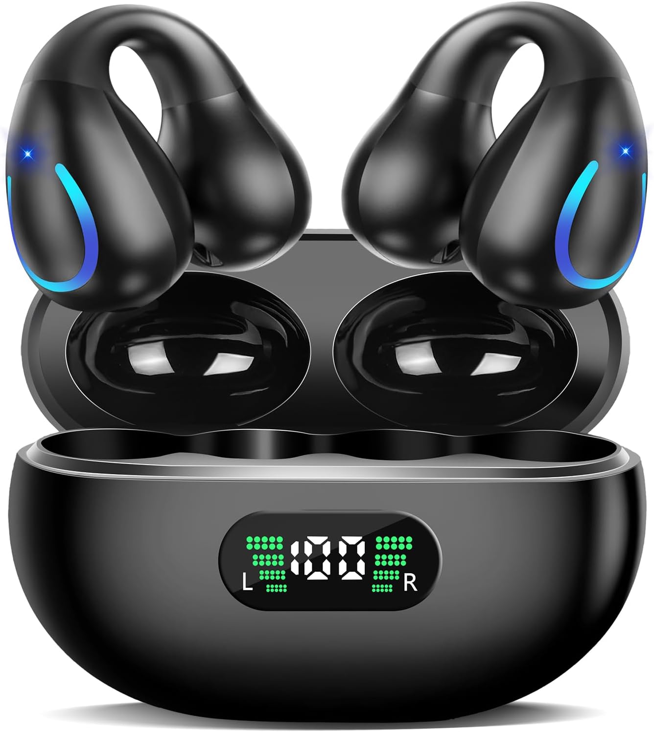 Wireless Bone Conduction Earbuds - 60H Playtime, IPX7 Waterproof