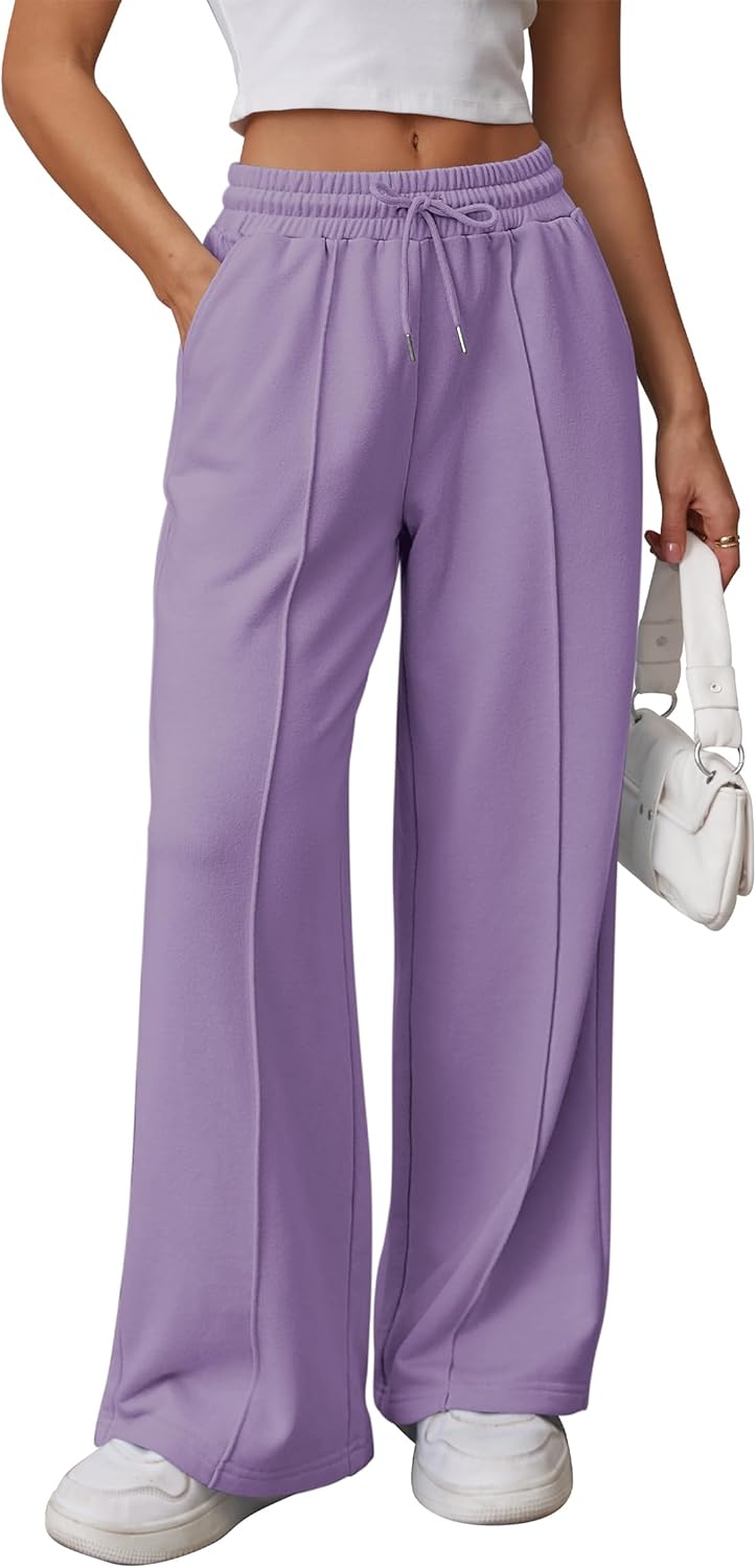 ATHMILE Womens Wide Leg Sweatpants for Fashionable Comfort