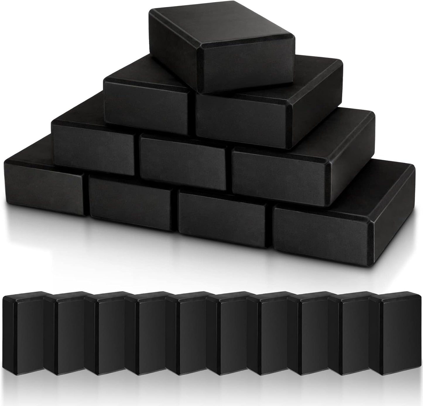 10-Pcs Non-Slip Yoga Blocks - Lightweight Support for Pilates