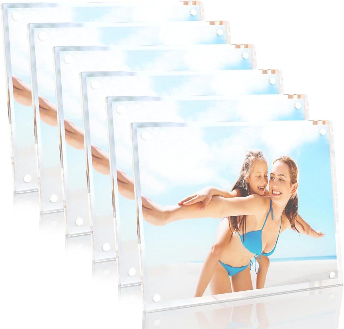 HELPLEX 8x10 Acrylic Picture Frames, 6 Pack for Display
