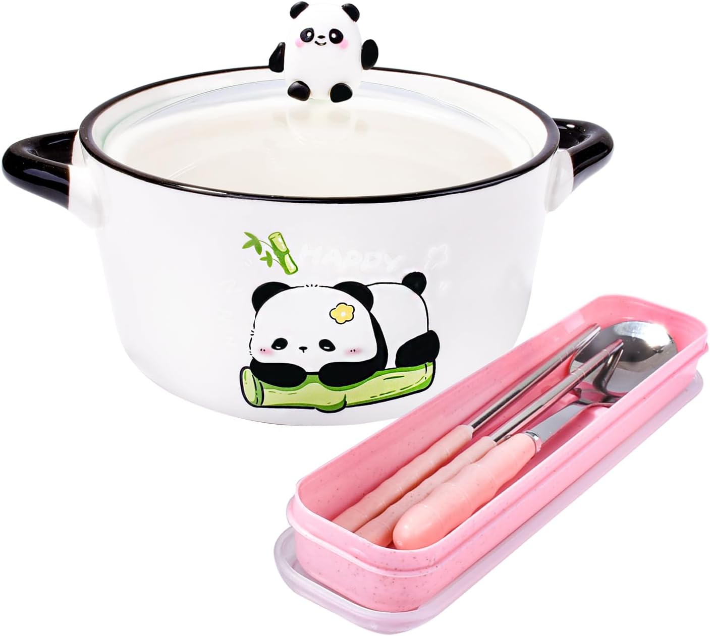 BOSILI Ceramic Ramen Bowl Set - Microwaveable & Stylish