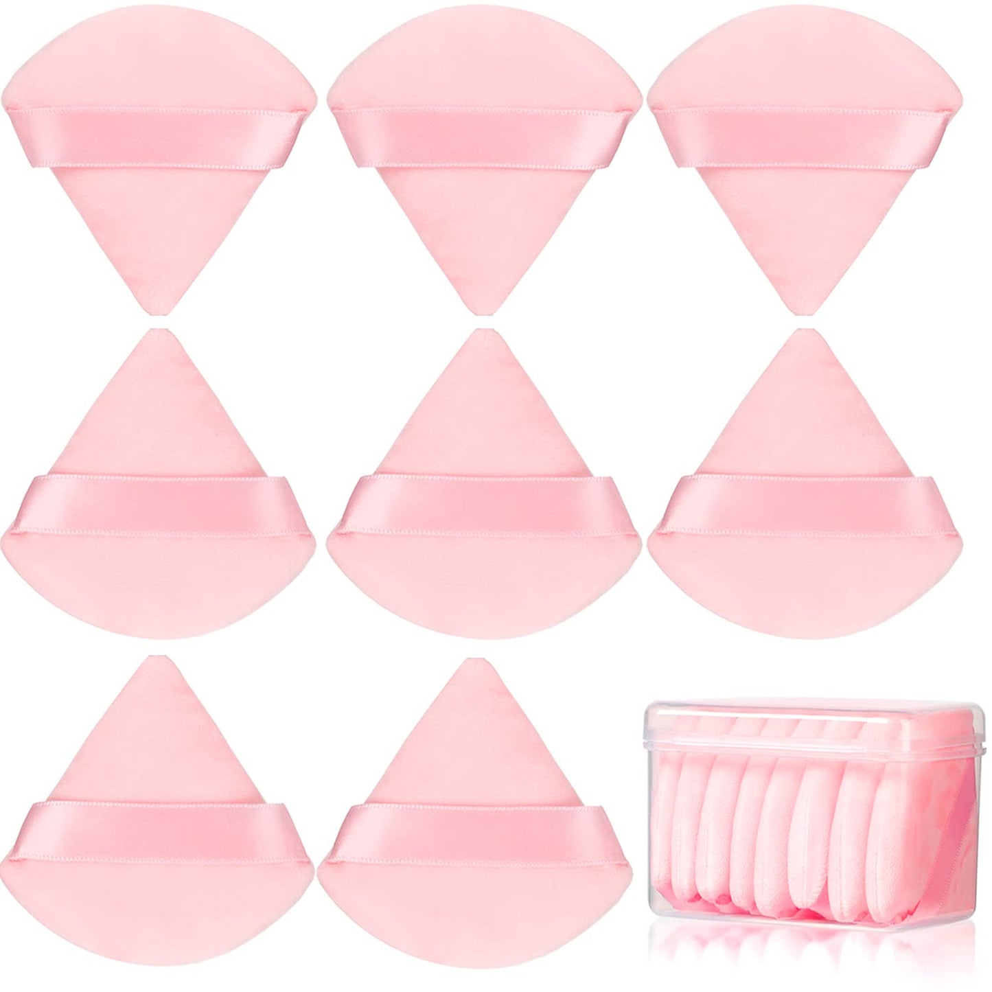 JASSINS Soft Cotton Makeup Puff Set - Dry & Wet Use