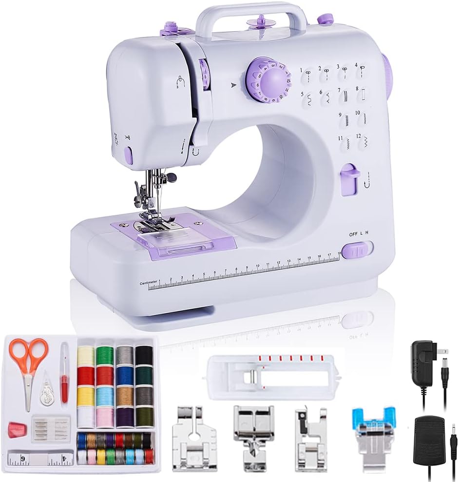 Beginner-Friendly Portable Sewing Machine - 12 Stitches, 2 Speeds