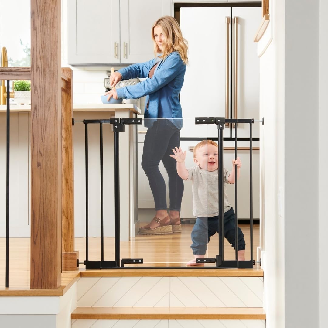 Toddleroo StepSafe Clear Walk-Thru Baby Gate for Safety