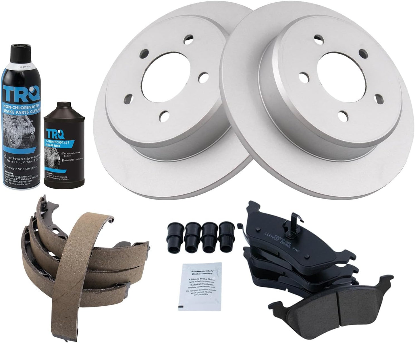 TRQ Rear Brake Pad & Rotor Kit for 2001-2007 Chrysler & Dodge