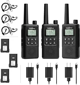 Kalisnhon Walkie Talkies Long Range with Earpiece for Adults