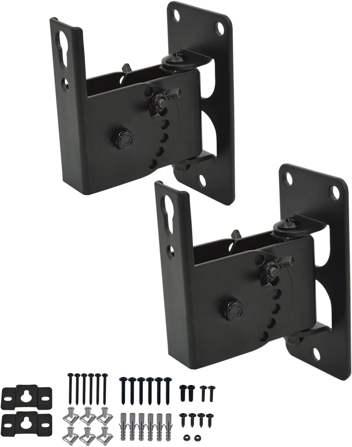 Swivel & Tilt Speaker Wall Mounts - Secure 30lbs (2 Pack)