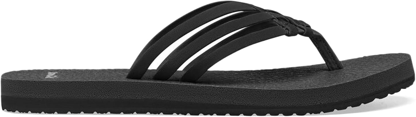Sanuk Women's Yoga Sandy Flip Flops with Memory Foam Comfort