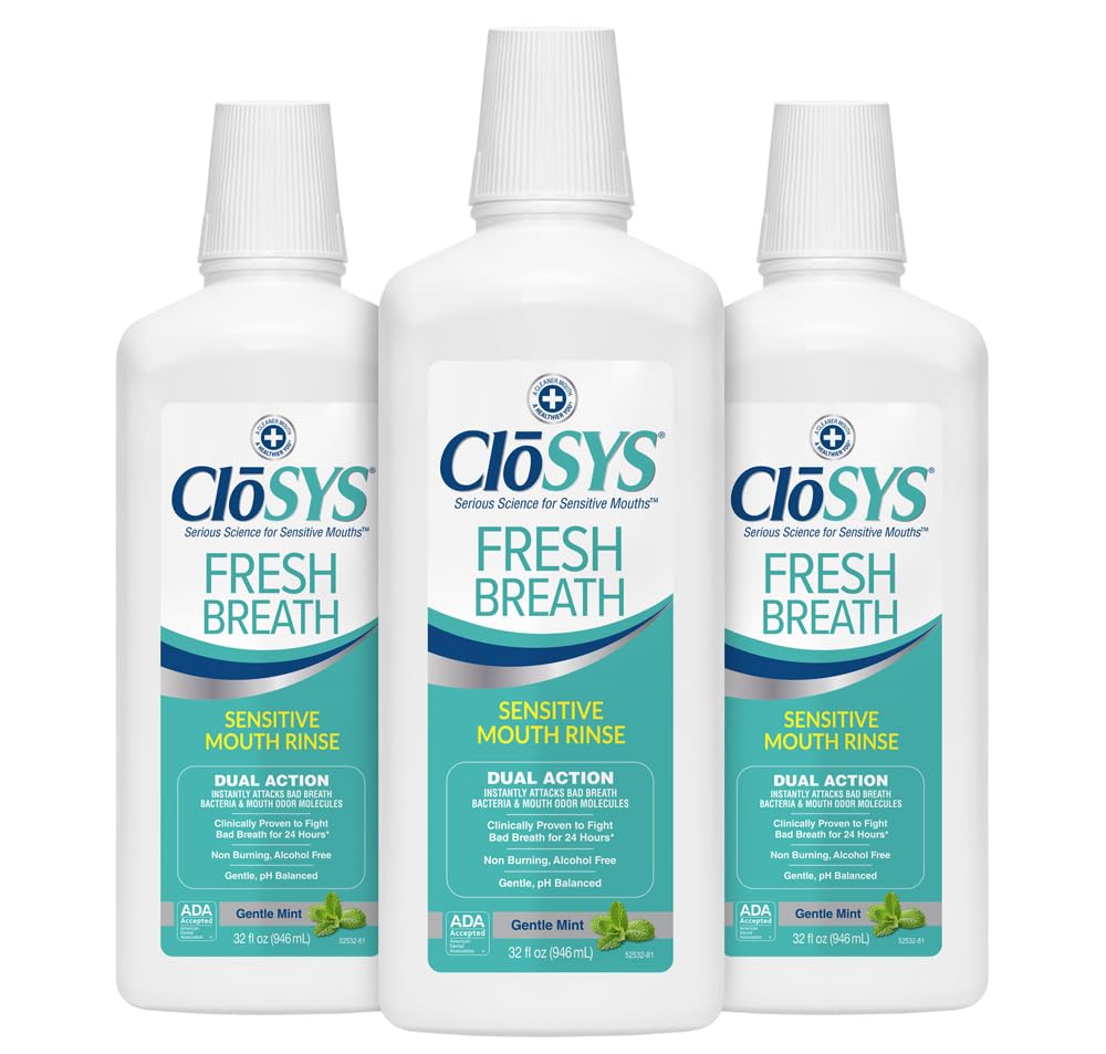 CloSYS Fresh Breath Sensitive Mouthwash for Gentle Mint Freshness