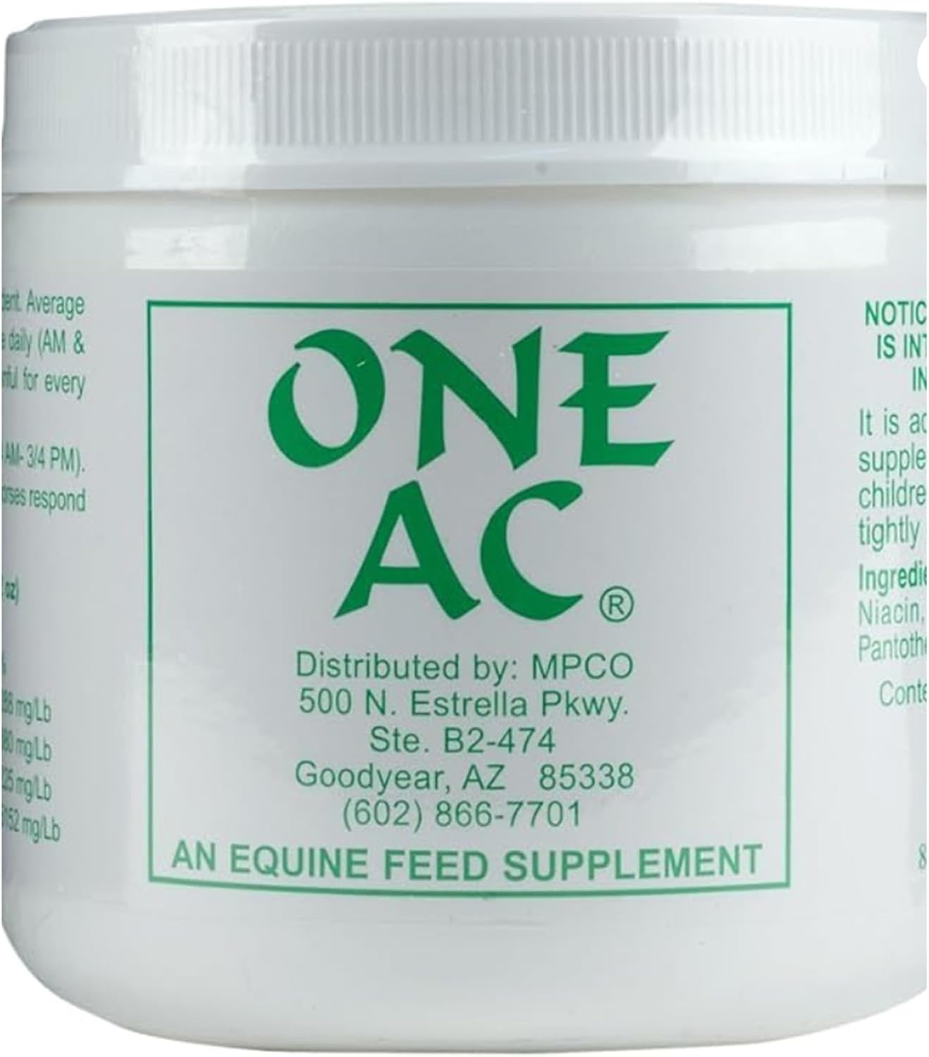 MPCO ONE AC Supplement for Horses with Anhidrosis Issues