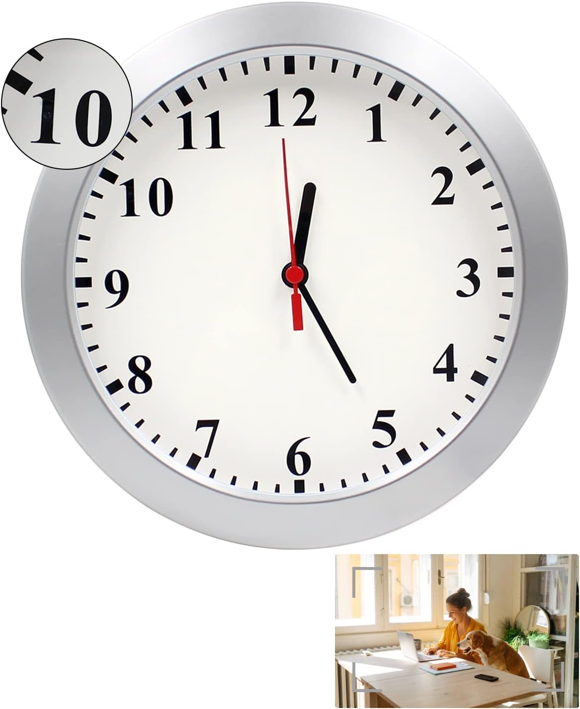 HD 1080P Hidden Camera Clock, Motion Detection, Home Security