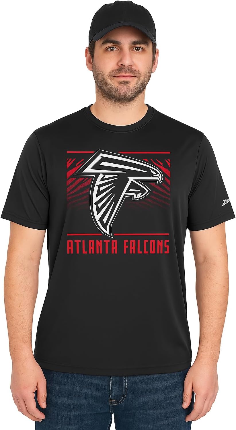 Zubaz NFL Men's Short Sleeve Team Graphic T-Shirt for Fans