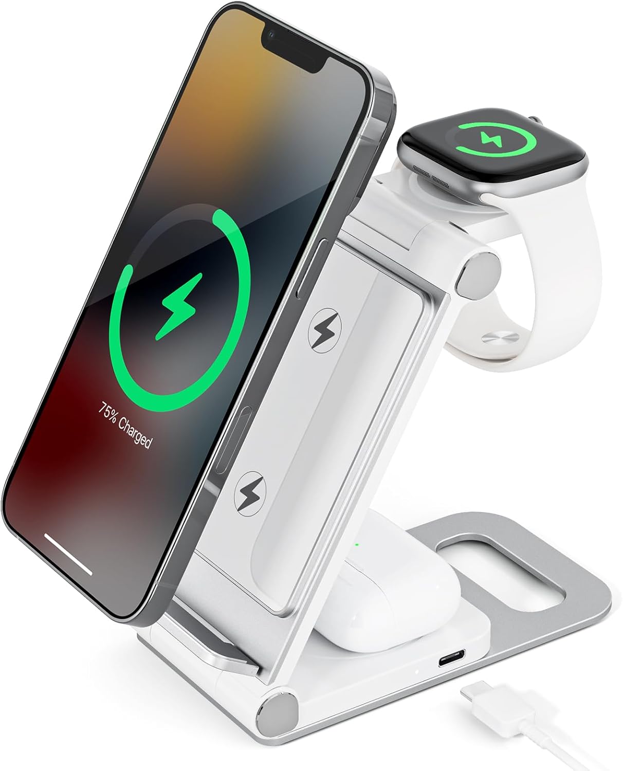 NEZART 15W Wireless Charger - Fast & Sleep-Friendly Charging