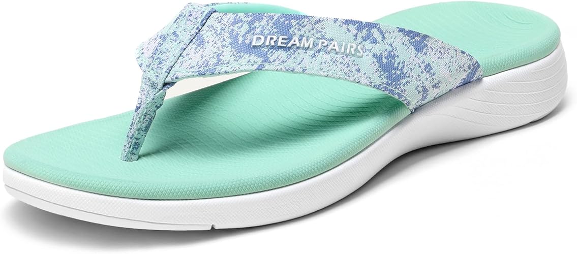 DREAM PAIRS Women's Arch Support Flip Flops for Summer Comfort
