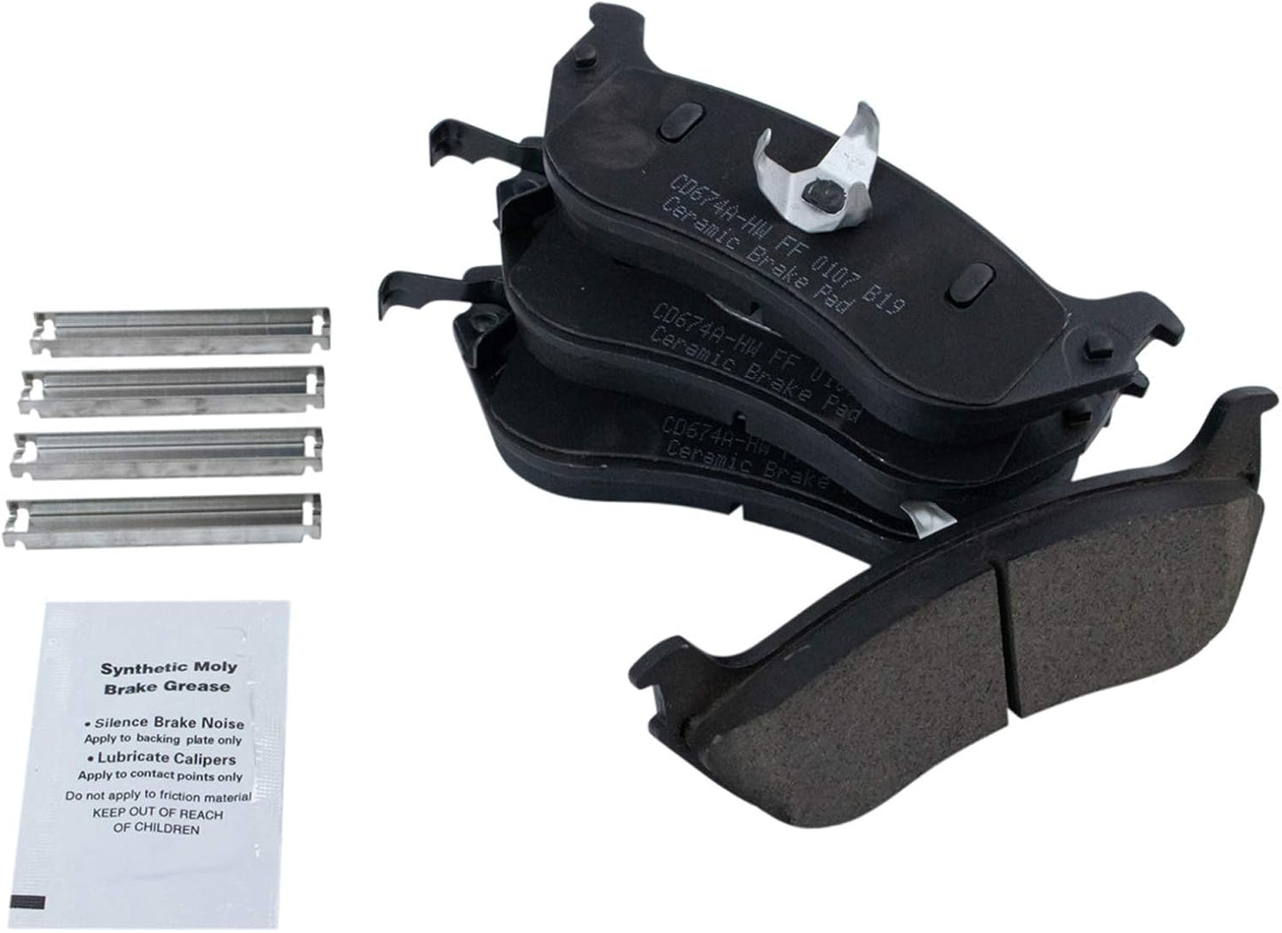 TRQ Rear Brake Pads Ceramic for 1996-2002 Ford Crown Victoria