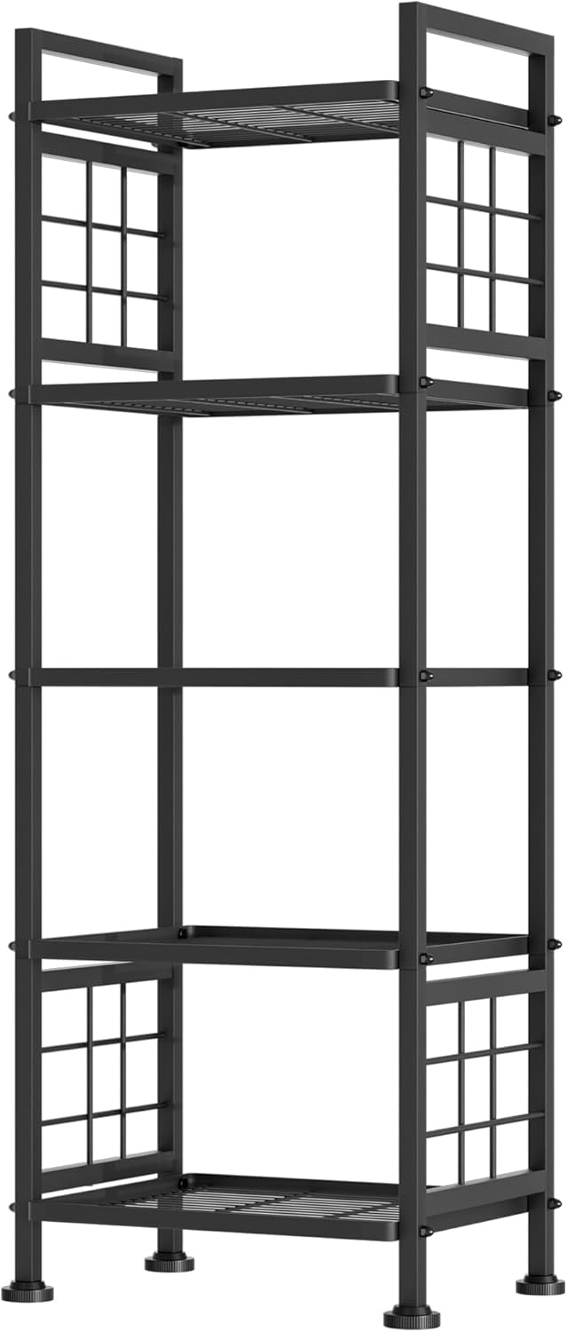 GIOTORENT 5-Wire Standing Book Shelf for Kitchen and Bathroom