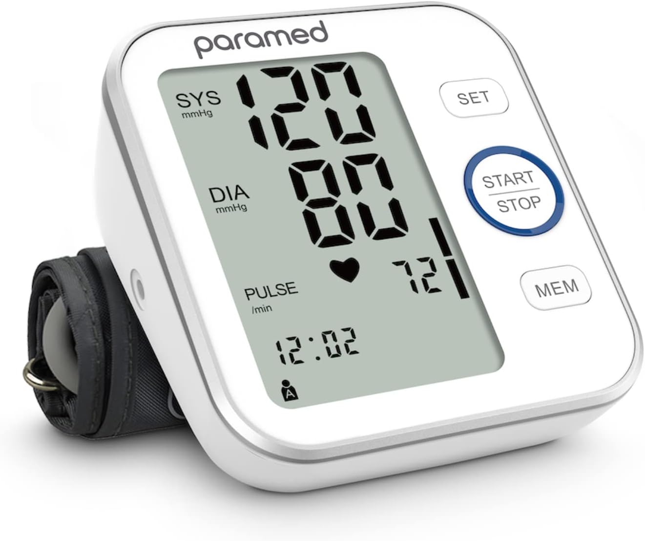 Paramed Digital BP Monitor - Large Display, Memory, Portable