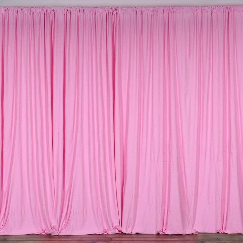 Light Pink Polyester Backdrop Drape Curtain Panel for Events