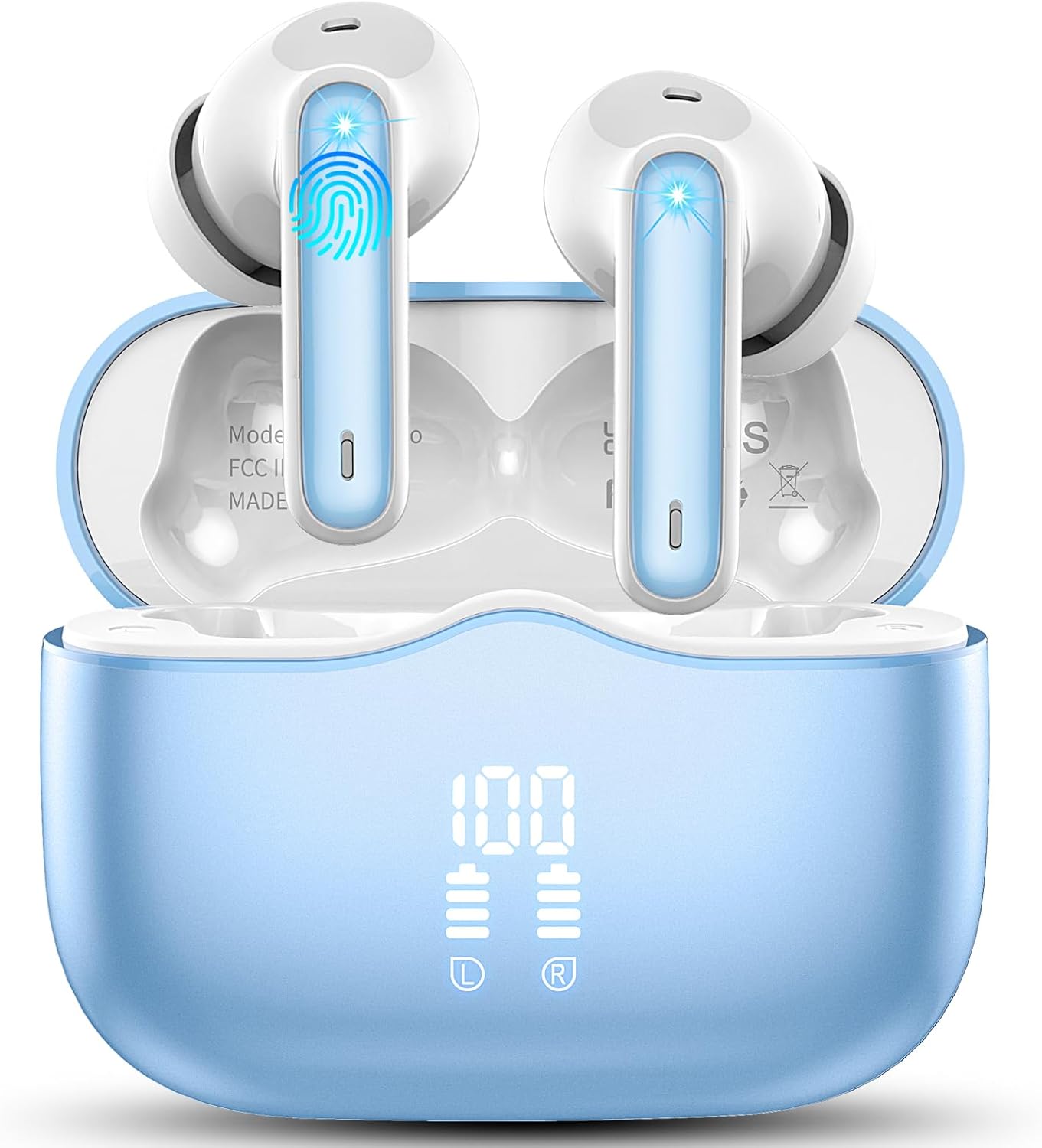 HiFi Wireless Earbuds with 40H Playtime & Deep Bass