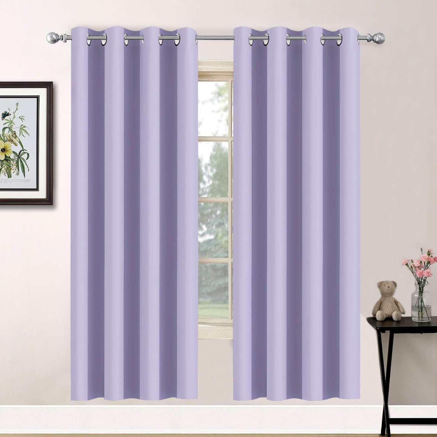 Yakamok Room Darkening Grommet Window Drapes for Bedroom