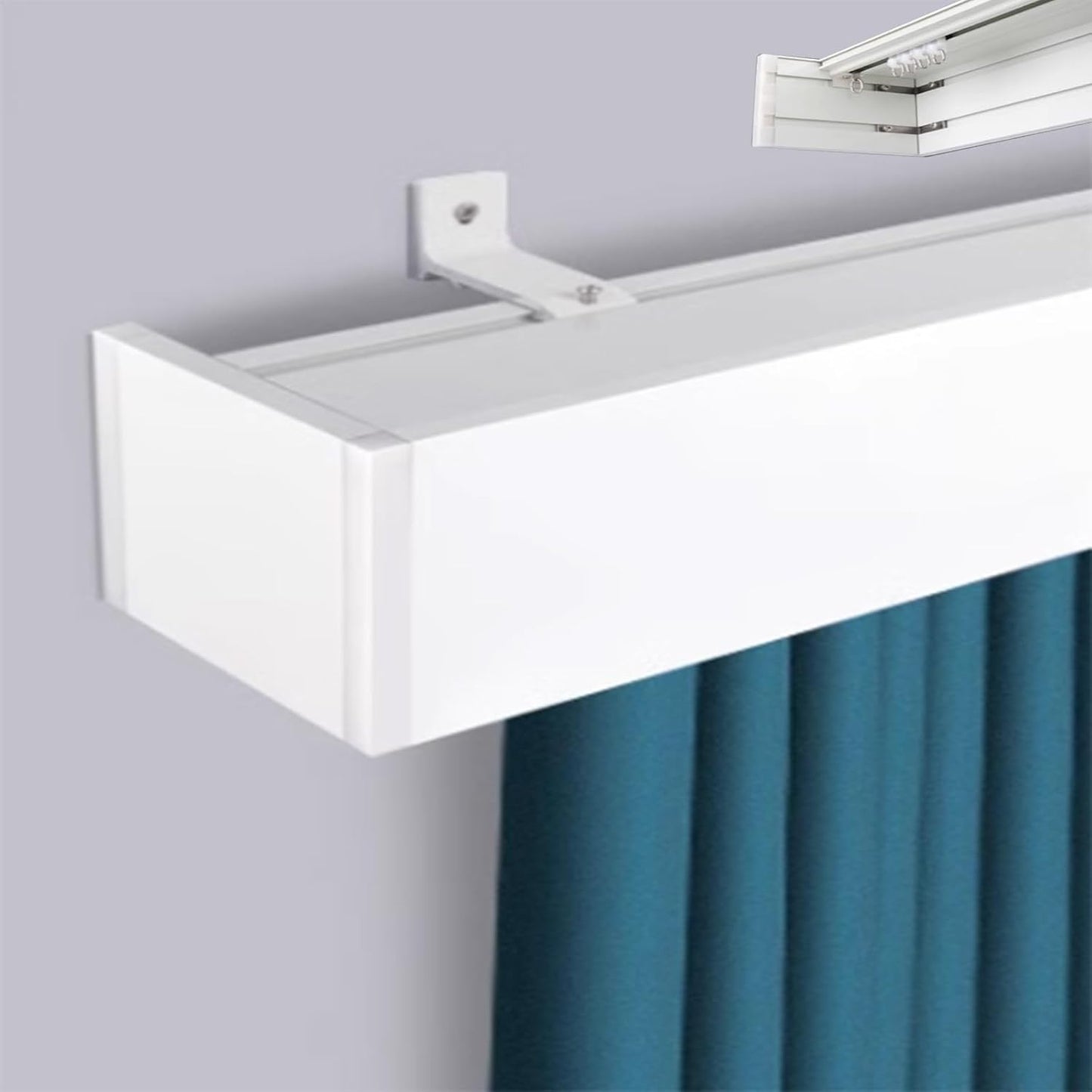 3-in-1 Aluminum Curtain Track - Easy Privacy Solution