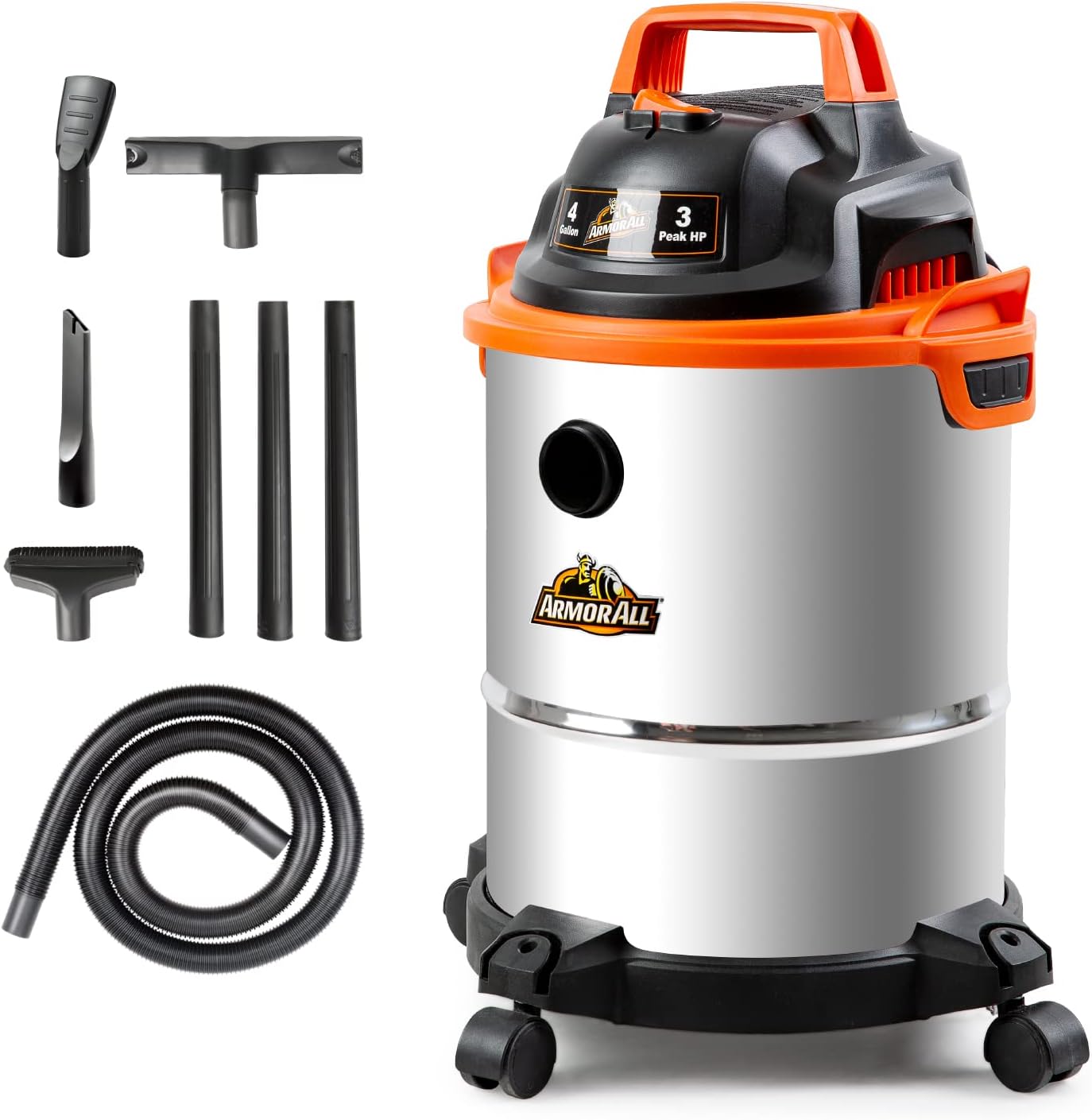 Armor All 4 Gallon Stainless Steel Wet/Dry Vacuum