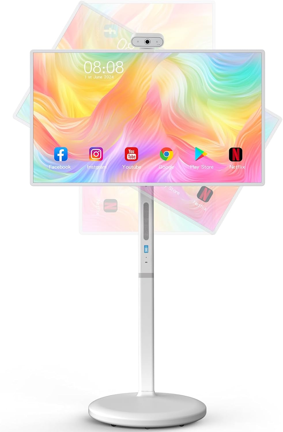 Portable 32 TV on Wheels w/ Touch Screen & Android OS13